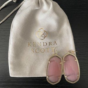 Kendra Scott Large Light Purple / Pink Danielle Earrings, with Gold